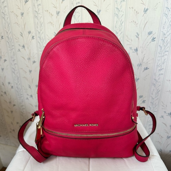Michael Kors Pink Backpack - Picture 1 of 16